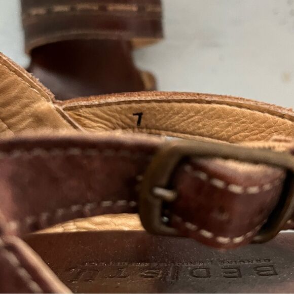 Bed Stu Brown Leather Flat Sandals | Size 7 - Picture 4 of 6